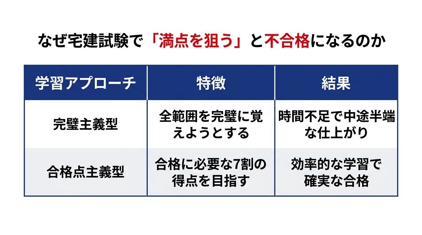 なぜ宅建試験で「満点を狙う」と不合格になるのか